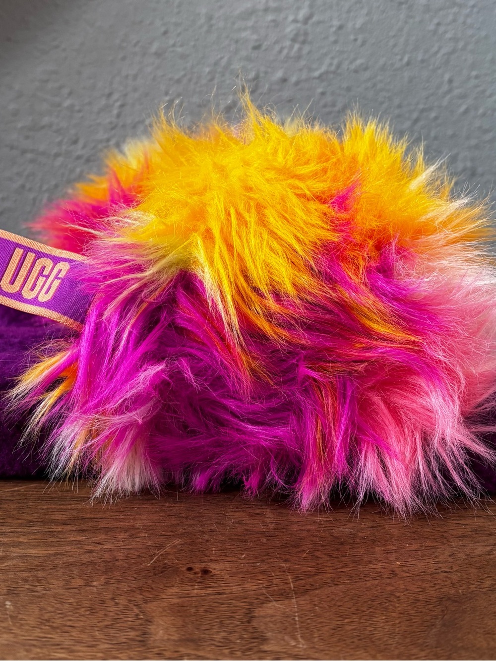 UGG Fluff Yeah Slide Tie Dye Slipper Sandals Women 6